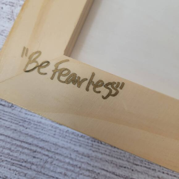 Heather Rushton "Be Fearless" Snow Boarding Paper Collage Art Work - Picture 7 of 8